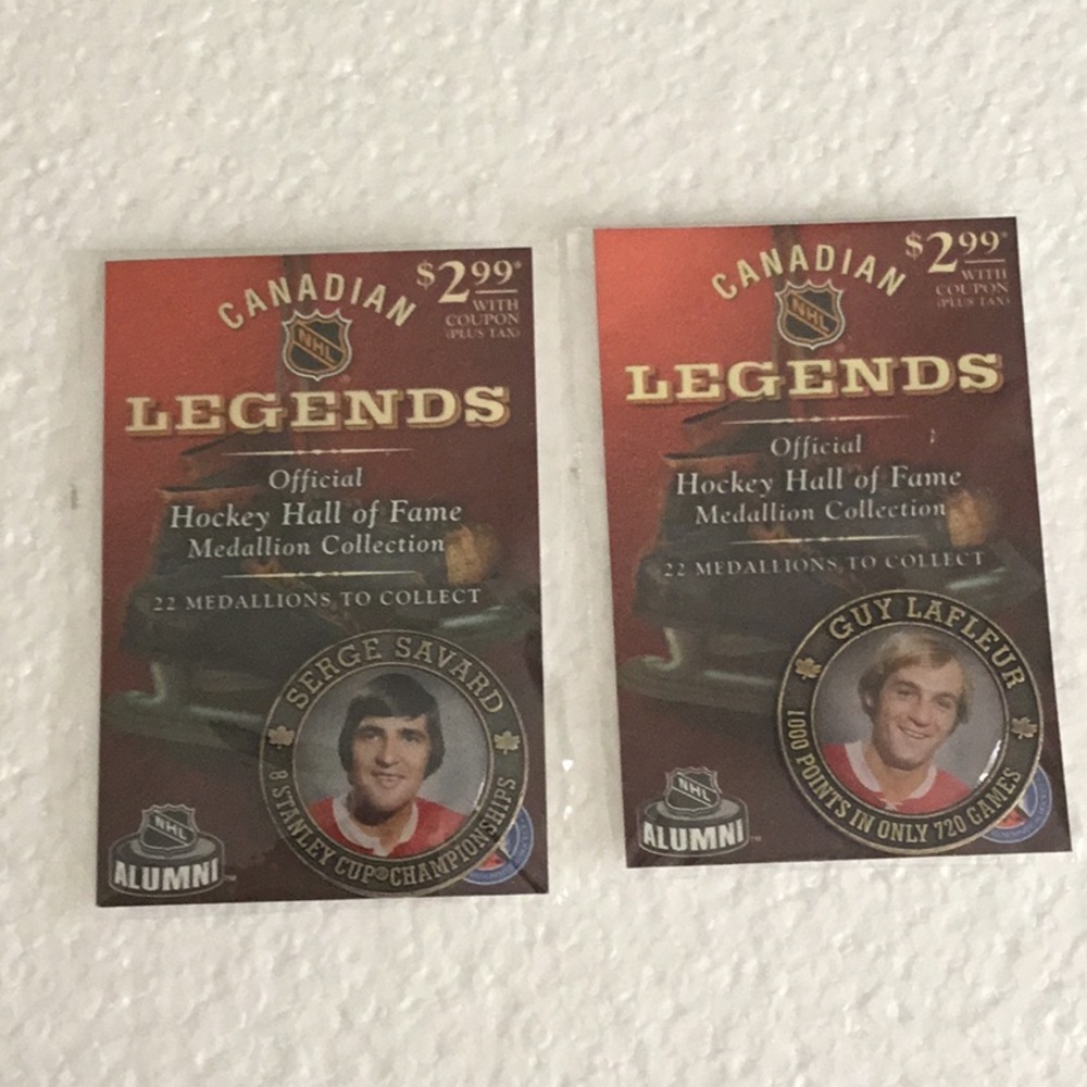 NHL Canadian Legends Medallion Collection - Red and Gold